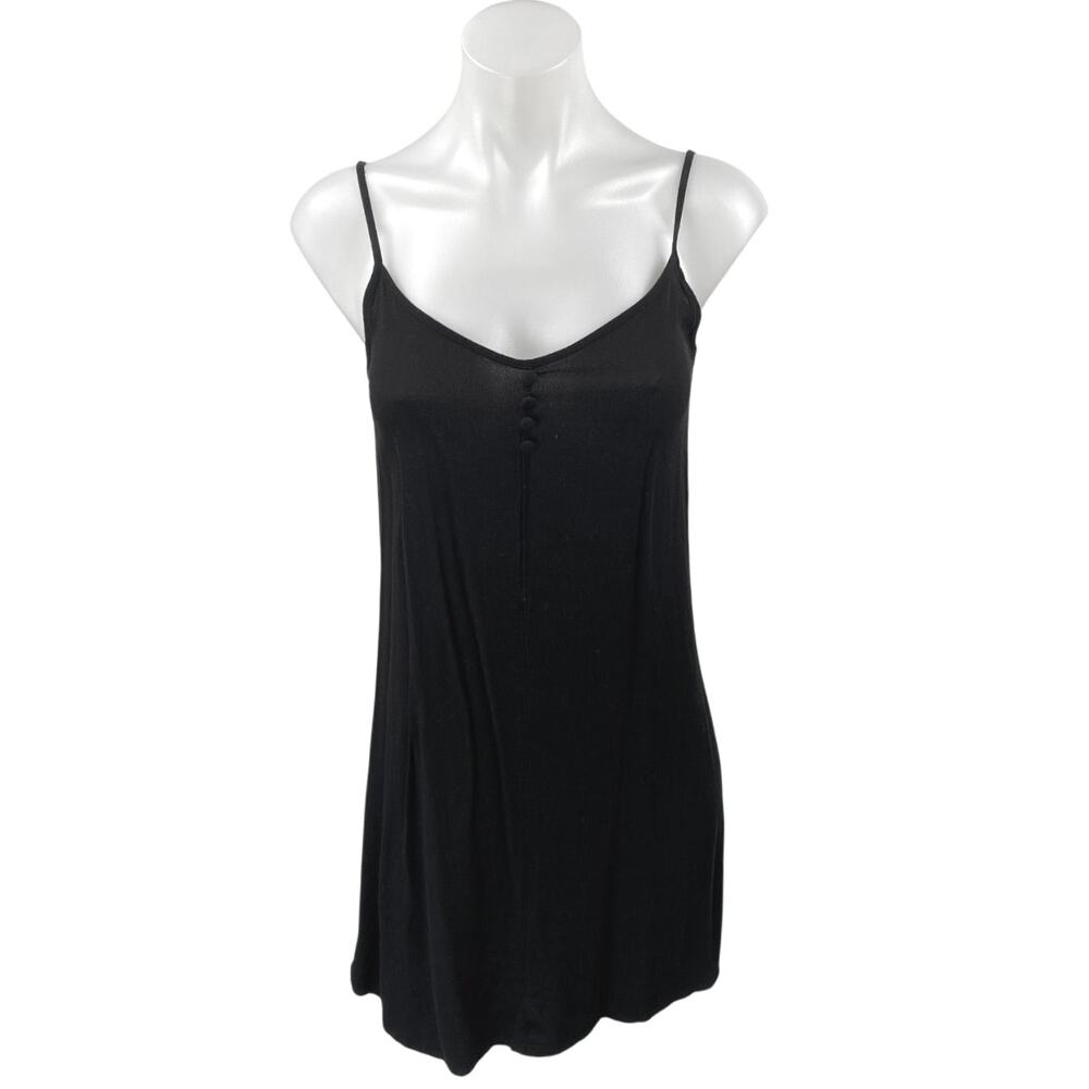 MNG Mango Women's Black Sleeveless Cami Camisole Mini Tank Slip Dress Size 4